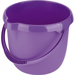 Ведро пластмассовое круглое 12 л, фиолетовое ELFE 92957